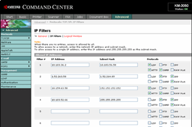 Filtrowanie IP